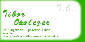 tibor opolczer business card